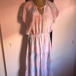 NWT $195 Anthropologie Cloth & Stone Women Tie-Dye Maxi Dress Size S Price FIRM